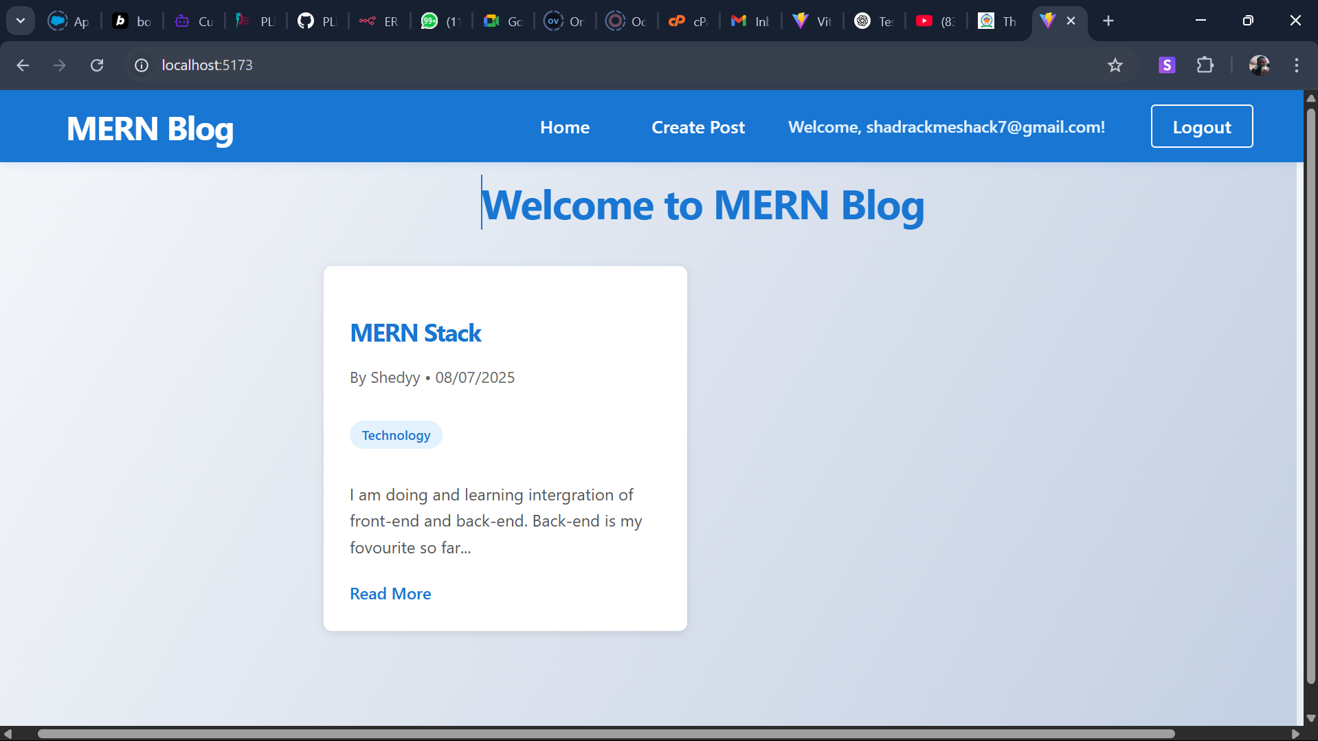 MERN Blog Site